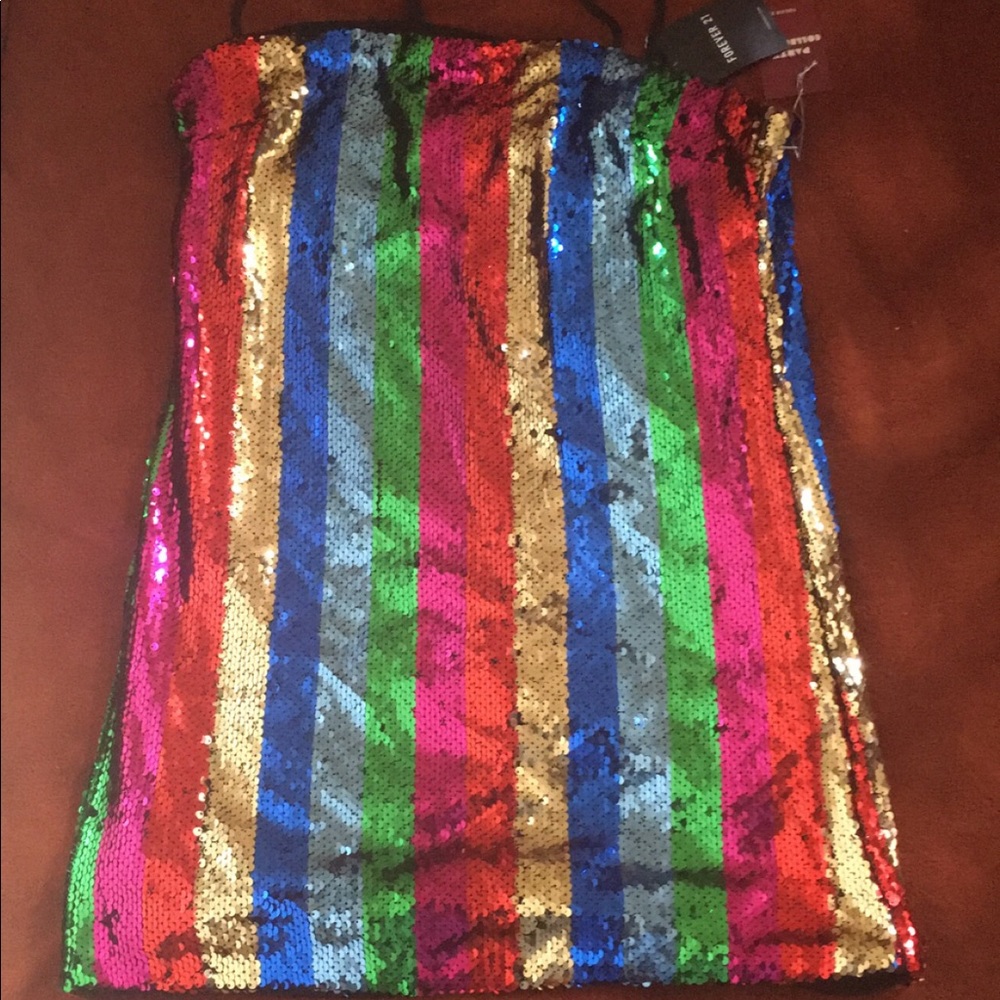 Sequin spaghetti strapped dress